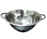 Друшляк з нержавіючої сталі A-Plus 26 см з двома ручками, фото 4