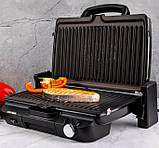 Притискний контактний гриль Grunhelm G1866 електрогриль для дому 1800 Вт, фото 2