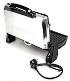 Притискний контактний гриль Grunhelm G1866 електрогриль для дому 1800 Вт, фото 7