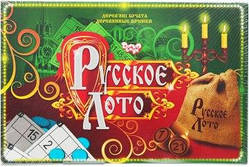Настільна розважальна гра Російське Лото Danko Toys універсальна гра для дітей дорослих в коробці