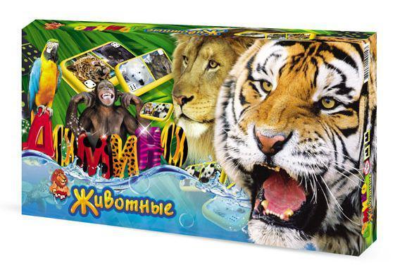 Настольное развлекательное развивающее Домино детское животные Danko Toys домино для детей в картинках - фото 1 - id-p1872316048
