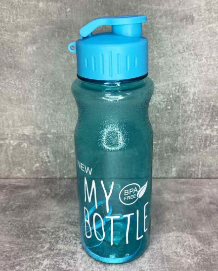 Пляшка для води та напоїв My Bottle 600 мл дорожня пластикова Блакитна, фото 1