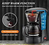 Крапельна кавоварка RAF R.100 650 Вт 750 мл зі скляною колбою, фото 6