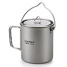 Титанова піч щепочниця туристична Tomshoo та титановий казанок Lixada titanium 750 мл зі складними ручками для походу туризму, фото 4