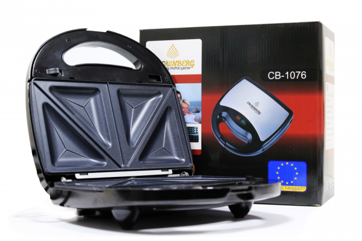 Мультимейкер 4в1 Crownberg CB-1076 електрична вафельниця горішниця сендвічниця бутербродниця бельгійська вафля, фото 1
