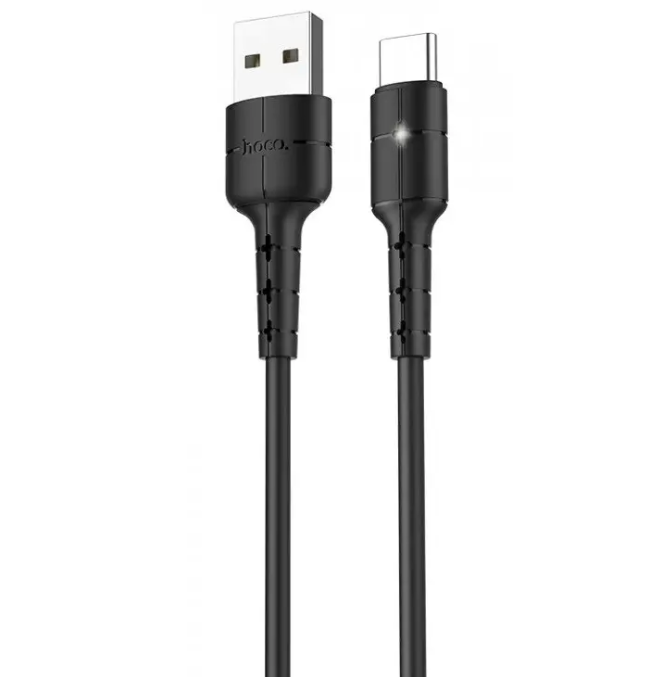 Кабель (провід) для заряджання смартфона/телефона Hoco X30 Type-C 1,2 м чорний