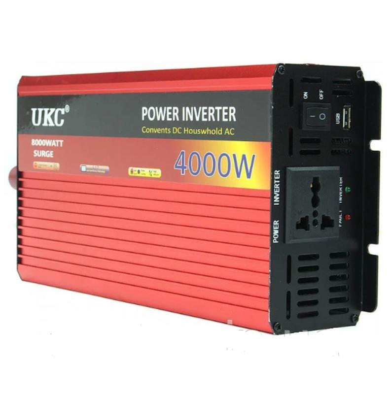 Перетворювач постійного струму 4000W UCK-4000W AC\DC інвертор для автомобіля 12В-220В