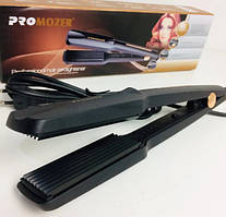 Професійні щипці - гофре Pro Mozer 7082A для прикореневого об'єму волосся дрібне гофре турмалін