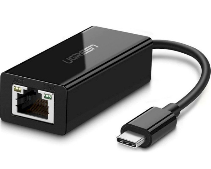 Перехідник to Ethernet Ugreen US236 USB Type-C to 10/100/1000Mbps Ethernet Adapter, фото 1
