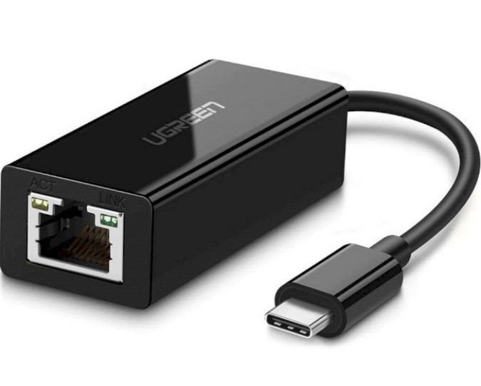 Перехідник to Ethernet Ugreen US236 USB Type-C to 10/100/1000Mbps Ethernet Adapter