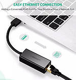 Перехідник to Ethernet Ugreen US236 USB Type-C to 10/100/1000Mbps Ethernet Adapter, фото 3
