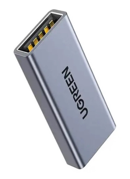 З'єднувач Ugreen US381 USB 3.0 Female to USB 3.0 Female Adapter адаптер - перехідник прямий Сірий