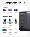 Універсальний портативний швидкий зарядний пристрій Ugreen CD226 GaN 100 W 3C1A на 4 USB, фото 8