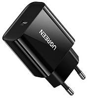Мережевий зарядний пристрій Ugreen CD137 Fast Charging Power Adapter with PD QC4.0 20W 3A Чорний