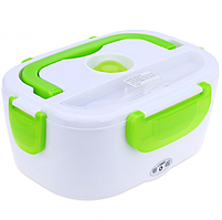 Електричний ланч-бокс контейнер Electronic Lunchbox YS 001 40 W з підігрівом термос для їжі Біло-салатовий
