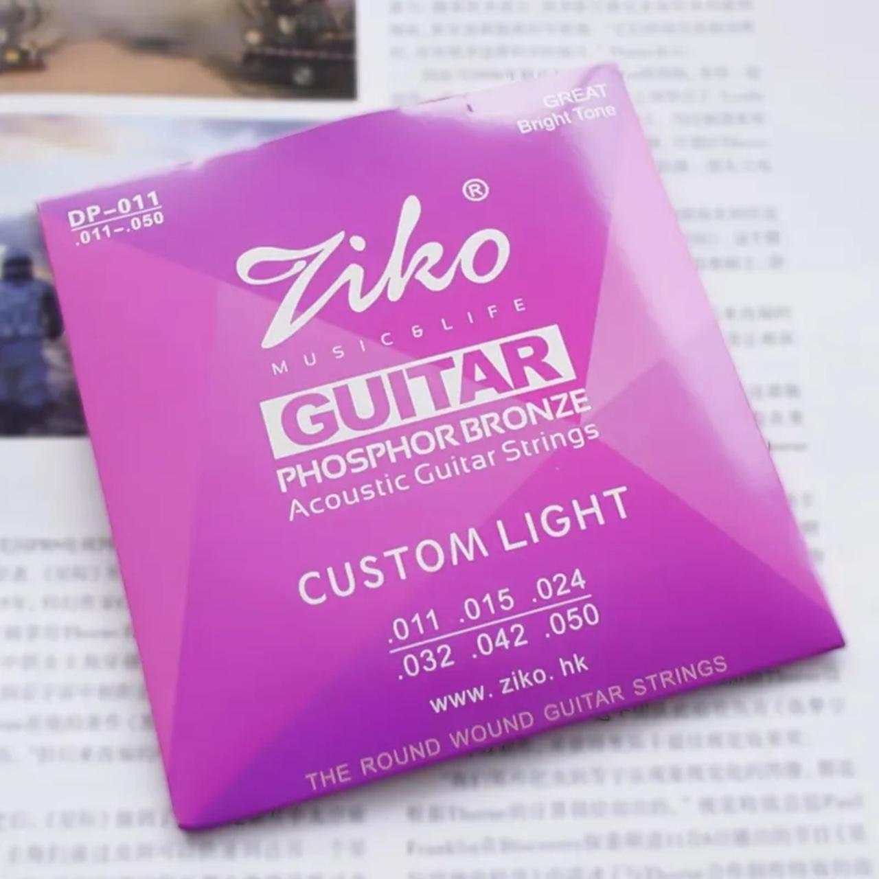 Струни Ziko Custom Light DP-011 (.011/.050) Phosphor Bronze (Фосфорна бронза)