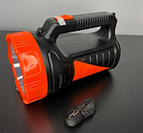 Потужний світлодіодний акумуляторний ліхтар прожектор WD-543 переносний ліхтар для охорони, фото 4