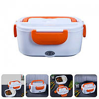 Електричний ланч-бокс контейнер Electronic Lunchbox YS 001 40 W з підігрівом термос для їжі помаранчевий