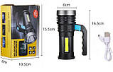 Портативний ручний світлодіодний ліхтар на акумуляторі Multifuncion work lights 3W, фото 6