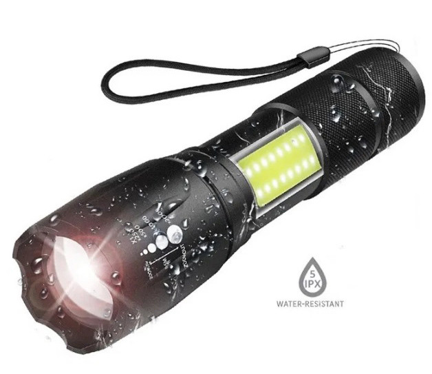 Ліхтар акумуляторний ручний BL-T6-29 T6 + COB Bailong 5385 Чорний