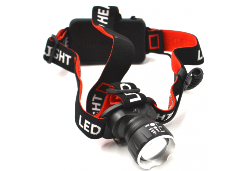 Універсальний налобний LED ліхтар для риболовлі Bailong BL-T20 P90 акумуляторний, фото 1