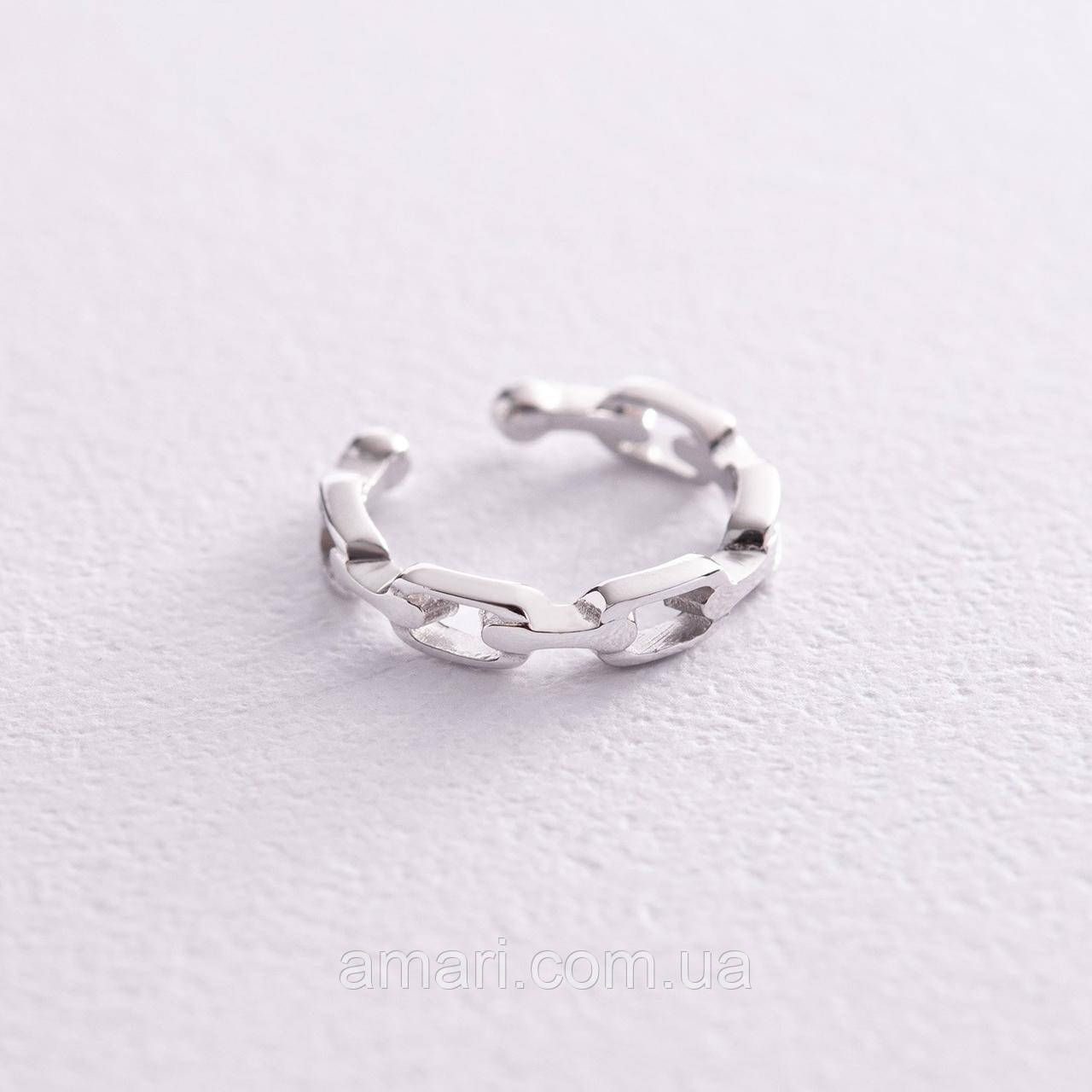 Сережки — кафа "Ціпочка" у білому золоті с08159, фото 1