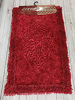 Набор хлопковых ковриков для ванной комнаты 2 предмета Zerya Турция бордовый