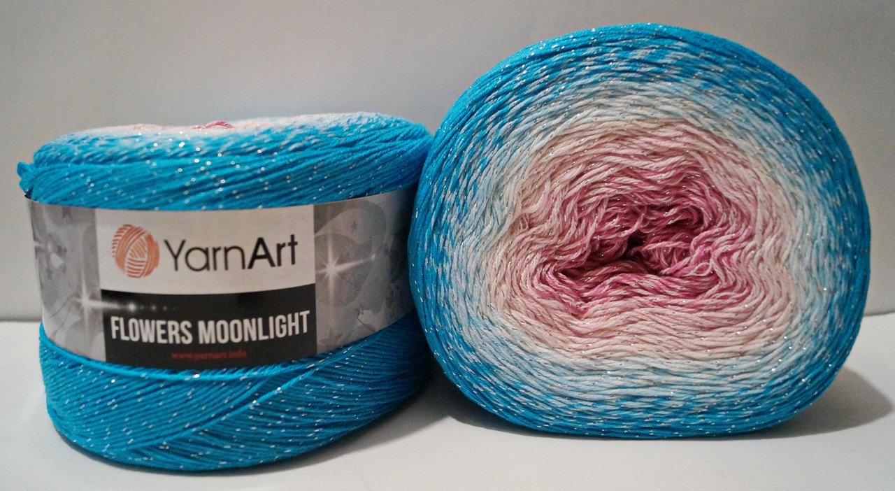 Нитки пряжа для в'язання фантазійна FLOWERS MOONLIGHT YarnArt Фловерс Мунлайт Ярнарт № 3294