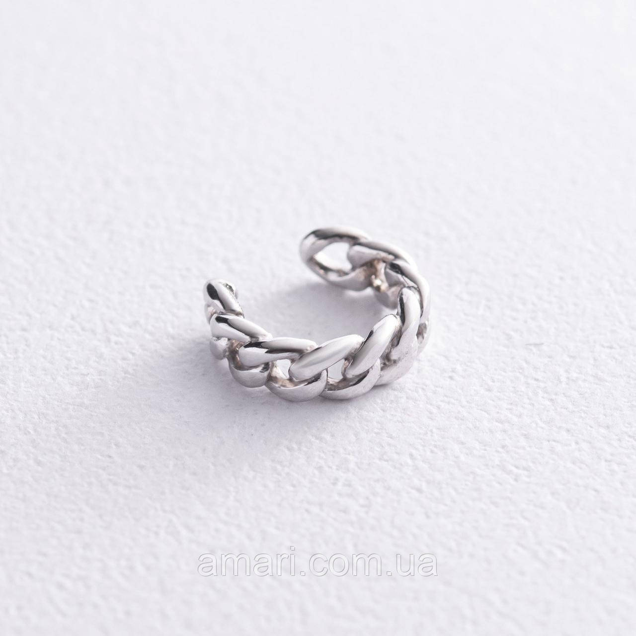 Сережки — кафа "Ціпочка" у білому золоті з08191, фото 1