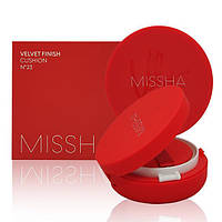 Тон 23 Тональний кушон із матовим фінішем Missha Velvet Finish Cushion SPF50+ PA+++ тон No23, 15g Миша