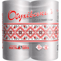 Туалетний папір Обухівський 2 шари сірий 4 рулони (4820003833803), фото 1