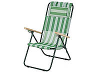 Кресло-шезлонг Ясень d-20мм (текстилен бело-зеленый) ТМ Vitan BP