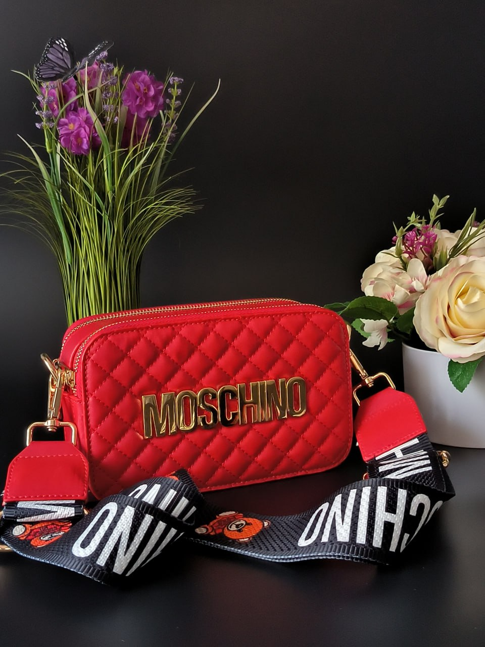 Жіноча сумка Moschino The Snapshot Red