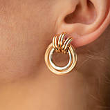 Золоті сережки "Кільця" с03181, фото 7