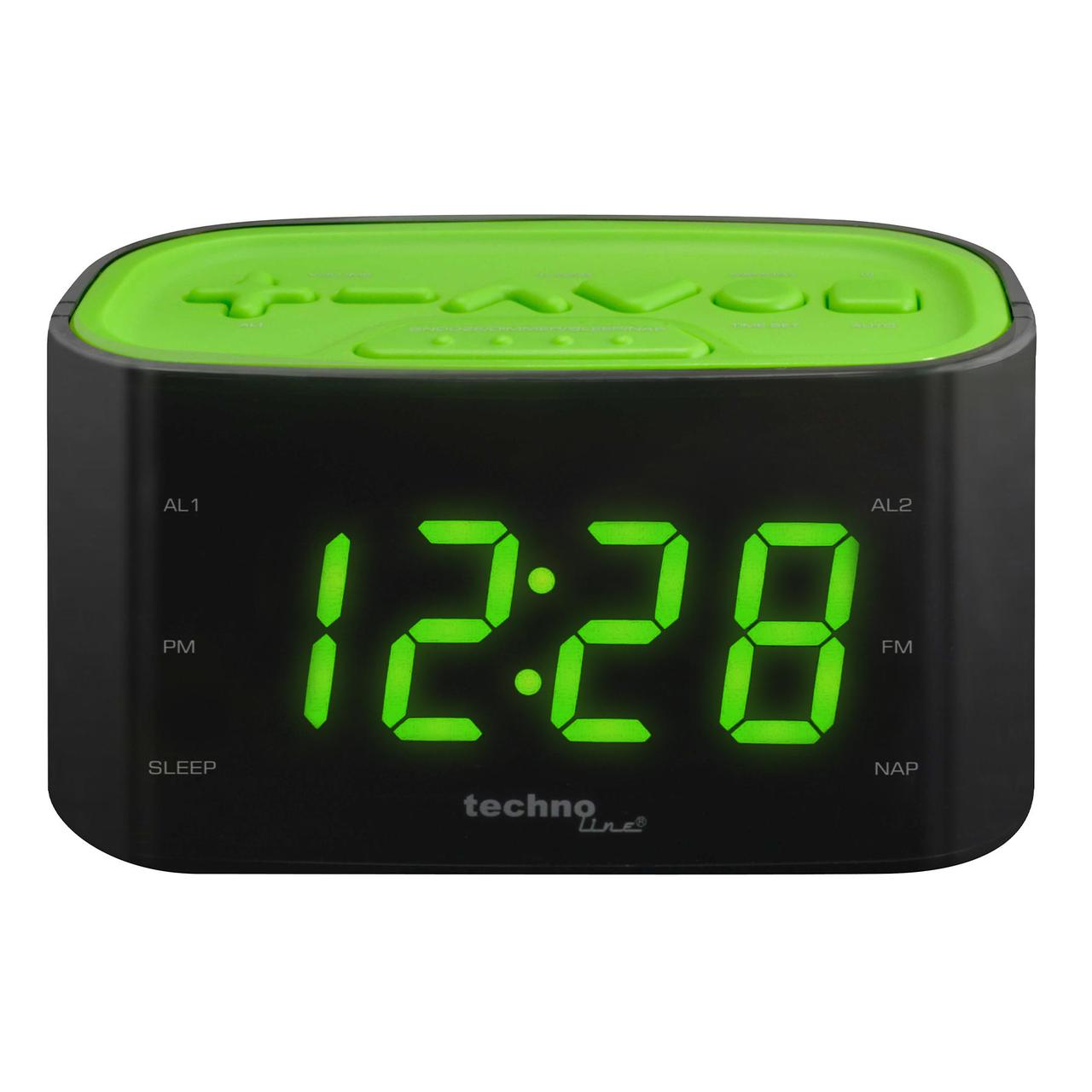 Годинник класичний електронний Technoline WT465 на батарейках, годинник із радіо та led-підсвіткою для дому офісу MS