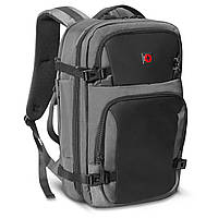 Сумка рюкзак трансформер дорожня Swissbrand Houston 21 л Grey для ручної поклажі, ноутбука 15.6" 46х29х16 см MS