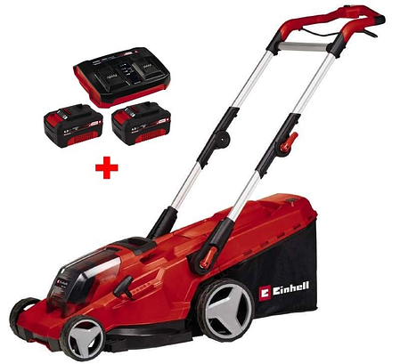 Потужна газонокосарка акумуляторна Einhell GE-CM 36/41 Li - Solo : з АКБ 18V Power-X-Twincharger 3 A+2 шт 18V 4,0 Ah, фото 1
