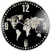 Годинник настінний кварцовий оригінальний 60 см Technoline 938228 World Map із сучасним дизайном для дому MS
