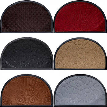 Килимок гумовий напівкруглий вхідний 80*50 см X2-163(86386) G-Rich