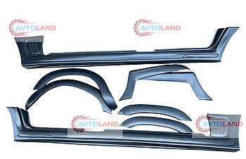 Накладки на пороги ВАЗ 2101 — 2107 Широкий чобіт (під фарбування) + Арки 2106 (6 частин)