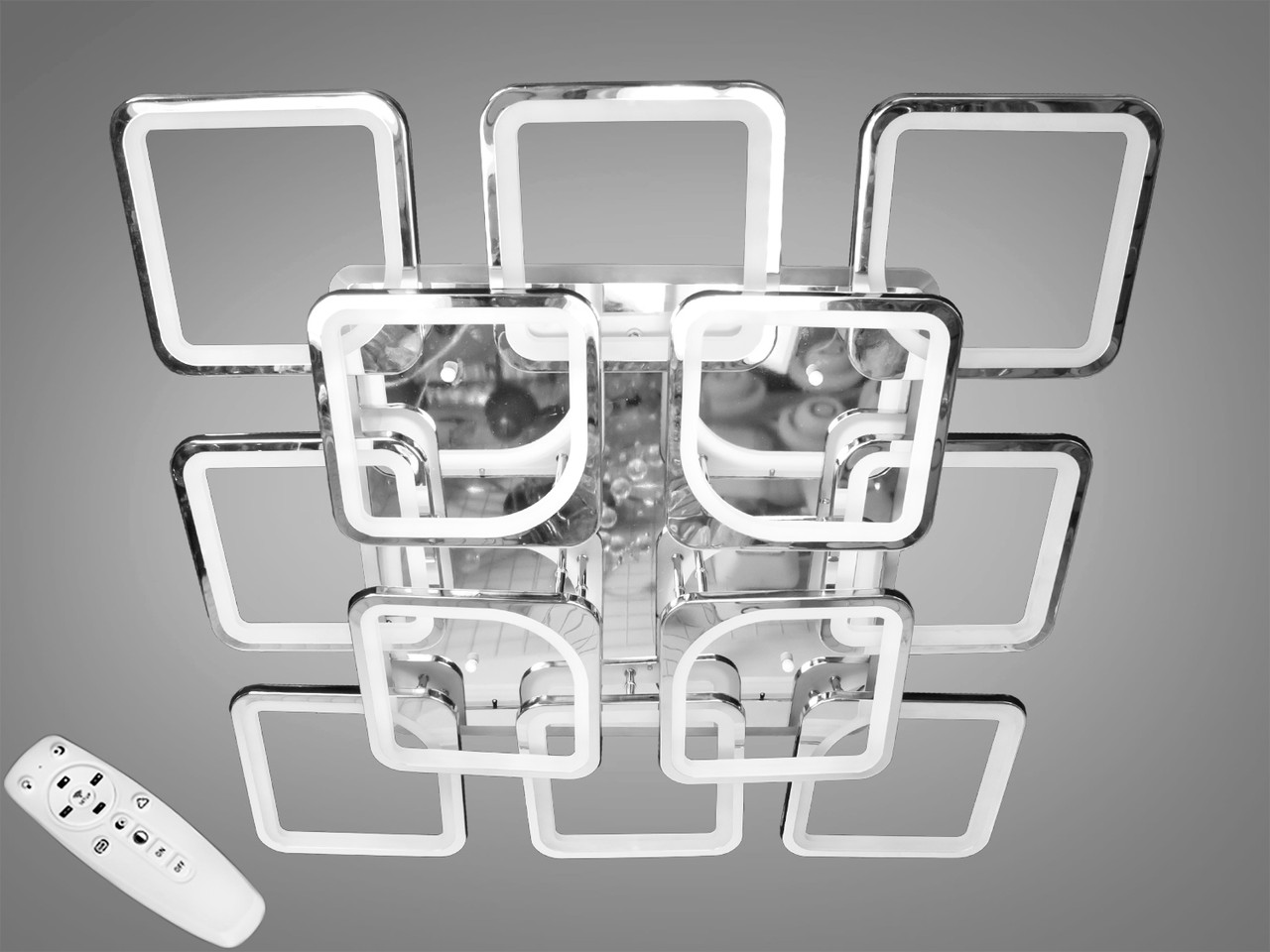 Стельова люстра з діммером і LED підсвічуванням 8060/8+4HR LED 3color dimmer