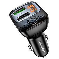 АЗП з FM-модулятором BOROFONE BC41 Eminency QC3.0 Car BT FM transmitter Black