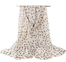 Жіночий шарф хустка шифоновий Cats 155 см*70 см