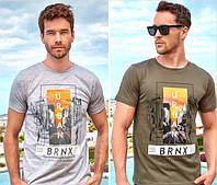 Футболка чоловіча колір сірий, хакі