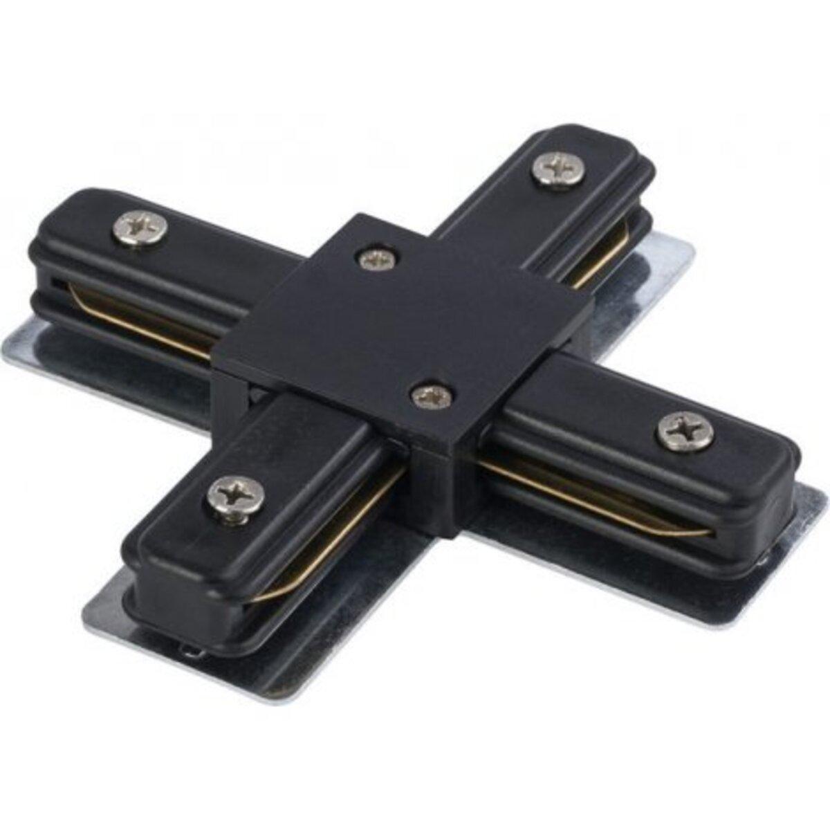 З'єднувач накладного монтажу NOWODVORSKI PROFILE X-CONNECTOR BLACK CN, фото 1