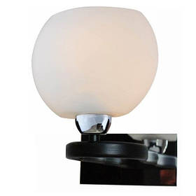 Бра чорного кольору з плафоном з матового скла  ELISEY