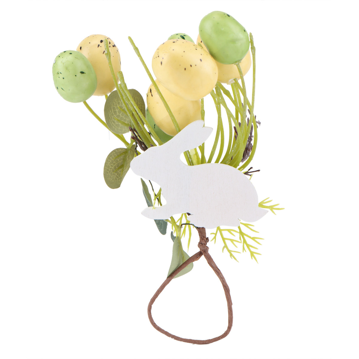 Великодня композиція «Білий кролик», 19 см ELISEY, фото 1