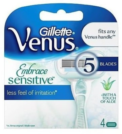 Змінні касети Gillette Venus Embrace Sensitive, на 5 лез (4шт.)