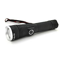 Ліхтарик Bailong BL-A92-P50, Zoom, 3 режими, алюміній, компас, акум 18650, USB кабель, СЗУ, BOX