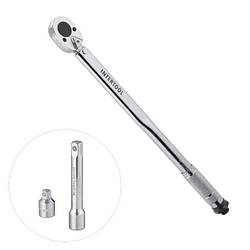 Динамометричний ключ INTERTOOL ET-6094SP,Ключ динамометричний 1/2", 28-210 Нм, перехідник 1/2"*3/8", подовжувач 125 мм * 1/2" INTE